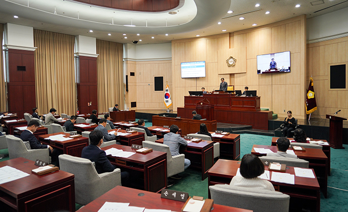 동대문구의회 제323회 본회의장 모습사진 동대문구의회