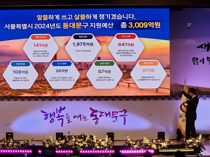 오세훈 시장이 서울시정 목표를 설명하고 있다