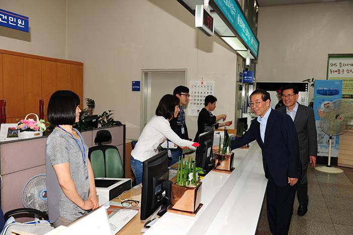 지난 27일 오후 동대문구를 방문한 박원순 서울시장사진 동대문 이슈
