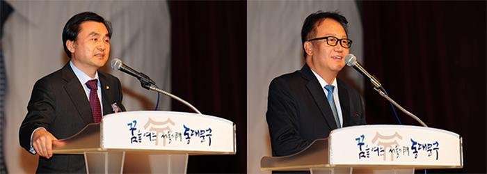 안규백 국회의원왼쪽 민병두 국회의원사진 동대문 이슈