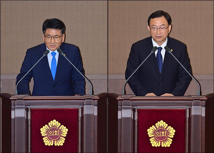 서울시의회 제10대 전반기 김생환 부의장왼쪽 박기열 부의장오른쪽