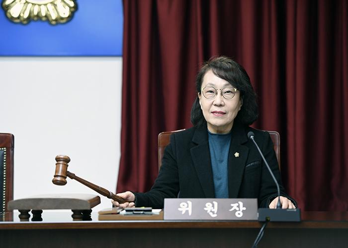 동대문구의회 제292회 정례회 예산결산특별위원회 임현숙 위원장 모습사진  동대문구의회