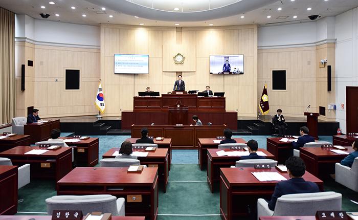 동대문구 2020년 새해 예산안이 통과된 동대문구의회 제292회 정례회 3차 본회의 모습2019 12 13