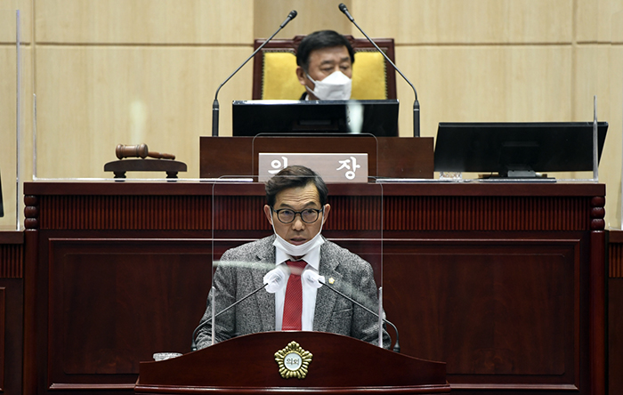 남궁역 구의원의 구정질문 모습사진  동대문구의회 제공