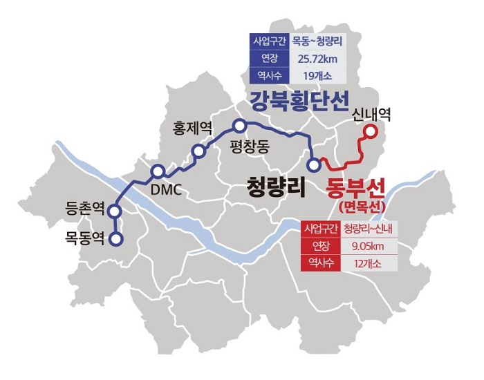 강북횡단선 노선도
