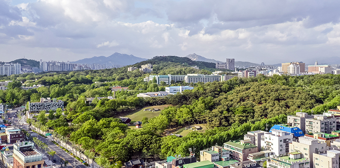 천장산 일대와 영휘원 전경사진 동대문구