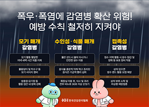 건협 동부지부, “폭우·폭염 뒤 찾아오는 불청객 ‘감염병’, 철저한 대비 중요” 기사 이미지