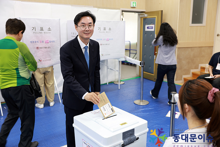 최동민 후보, 사전투표 첫날 한 표…"동대문 변화의 시작은 투표“