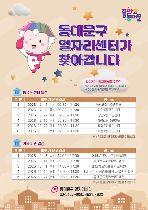 동대문구, 찾아가는 일자리상담소 운영